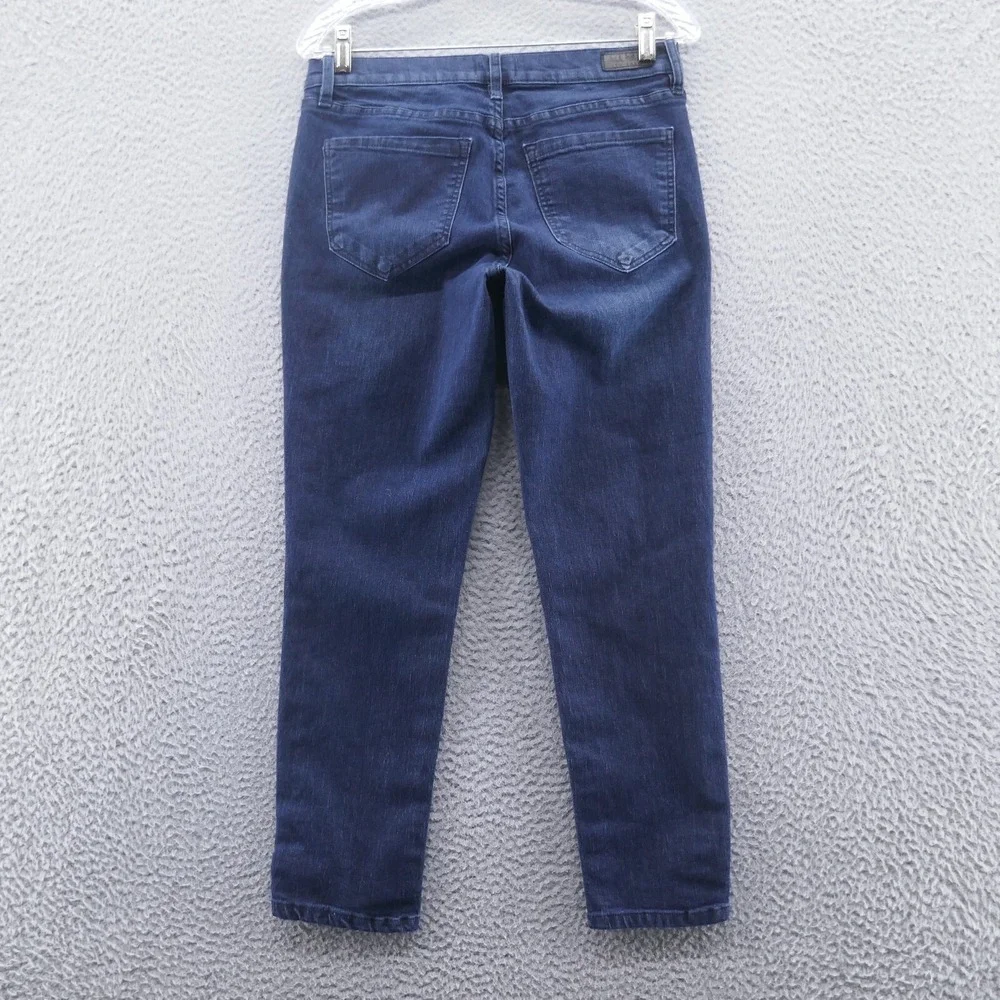 Nicole Miller New York Tribeca Mid Rise Skinny Jeans Dark Wash Blue Size 8